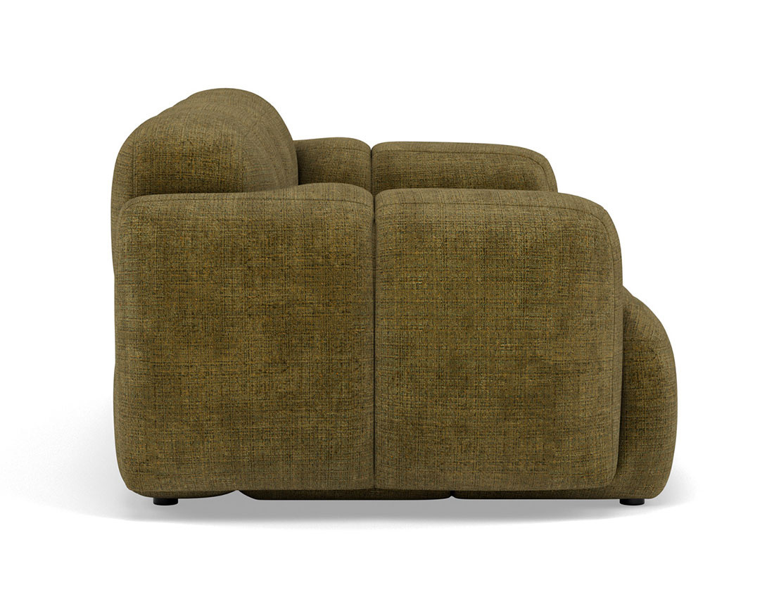 Canapé modulable 2 places en velours texturé Grace