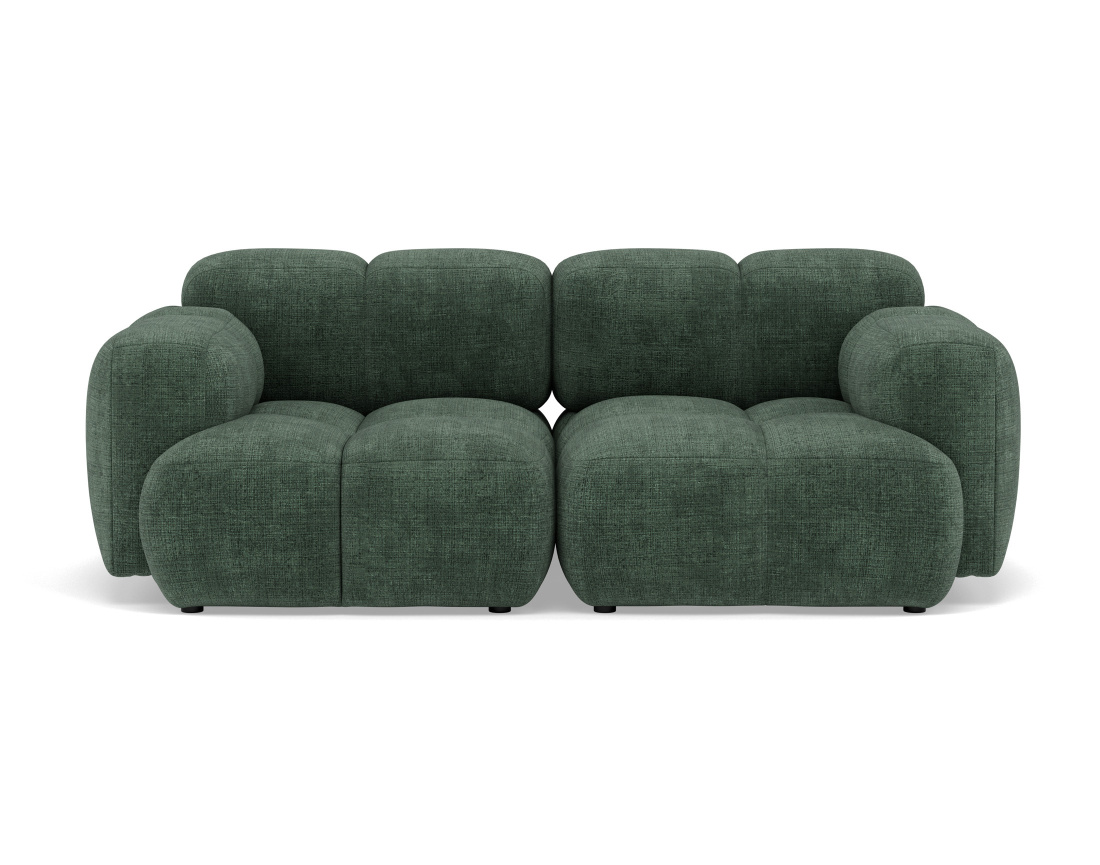 Canapé modulable 2 places en velours texturé Grace