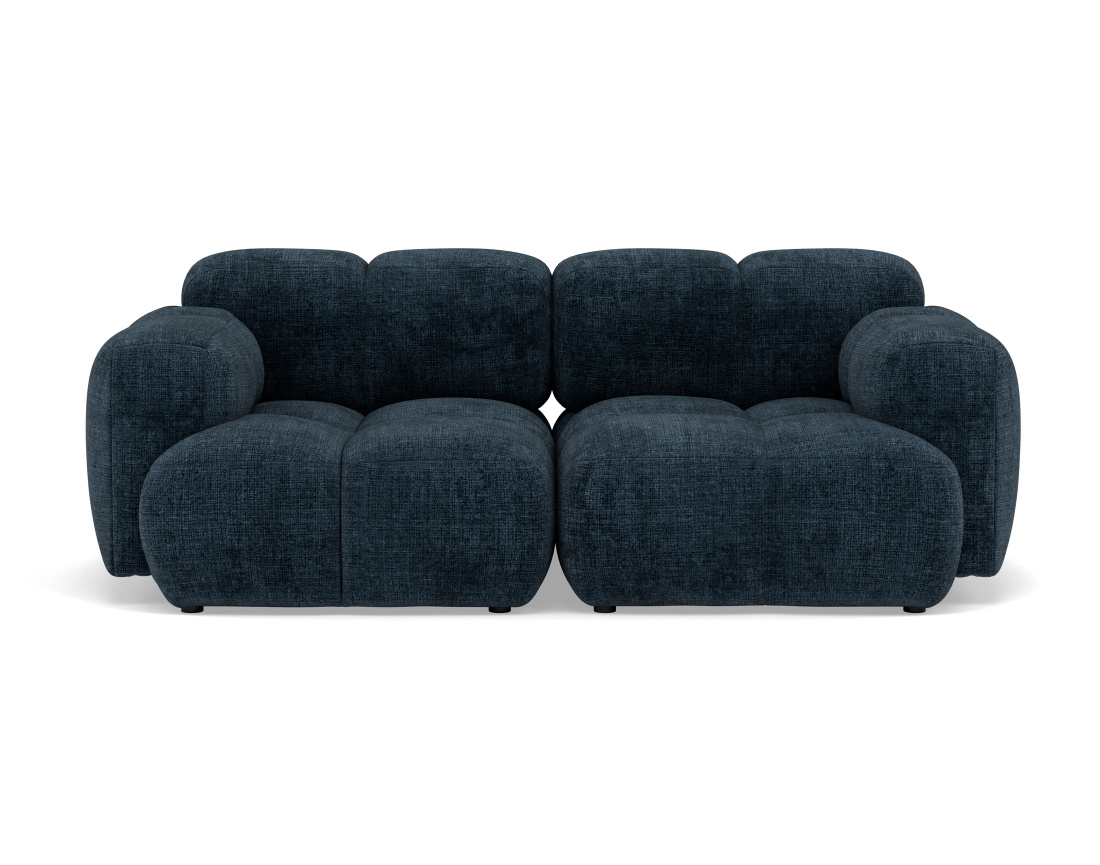 Canapé modulable 2 places en velours texturé Grace