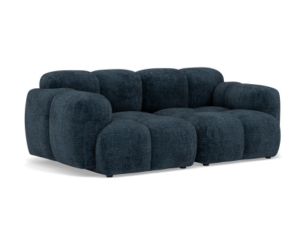 Canapé modulable 2 places en velours texturé Grace