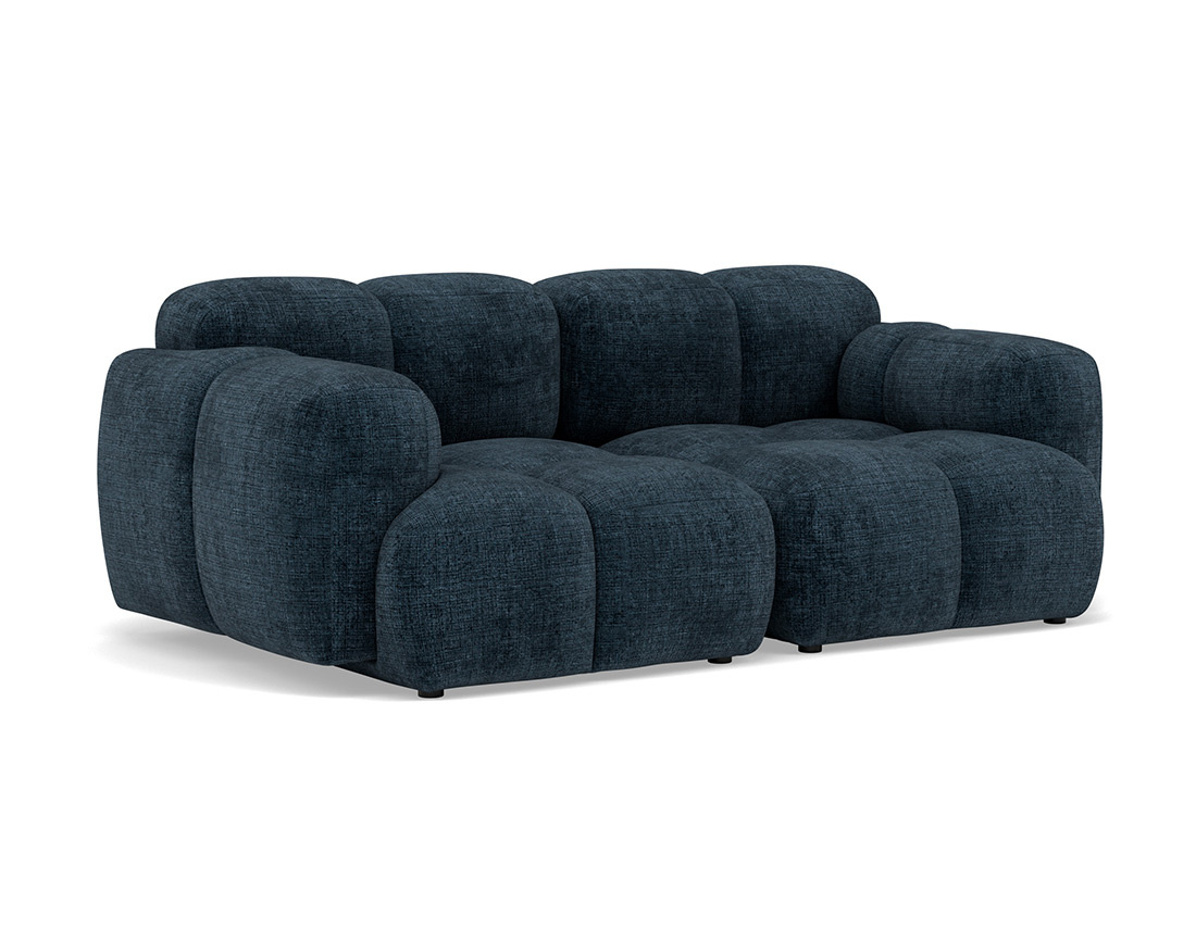 Canapé modulable 2 places en velours texturé Grace