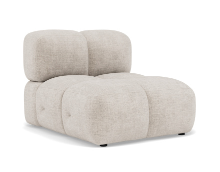 Module d'assise sans accoudoir en velours texturé Grace