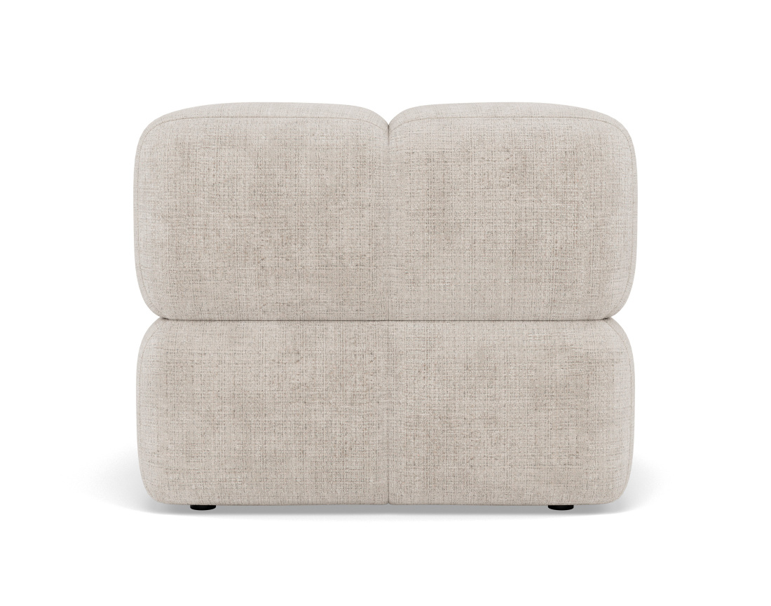 Module d'assise sans accoudoir en velours texturé Grace