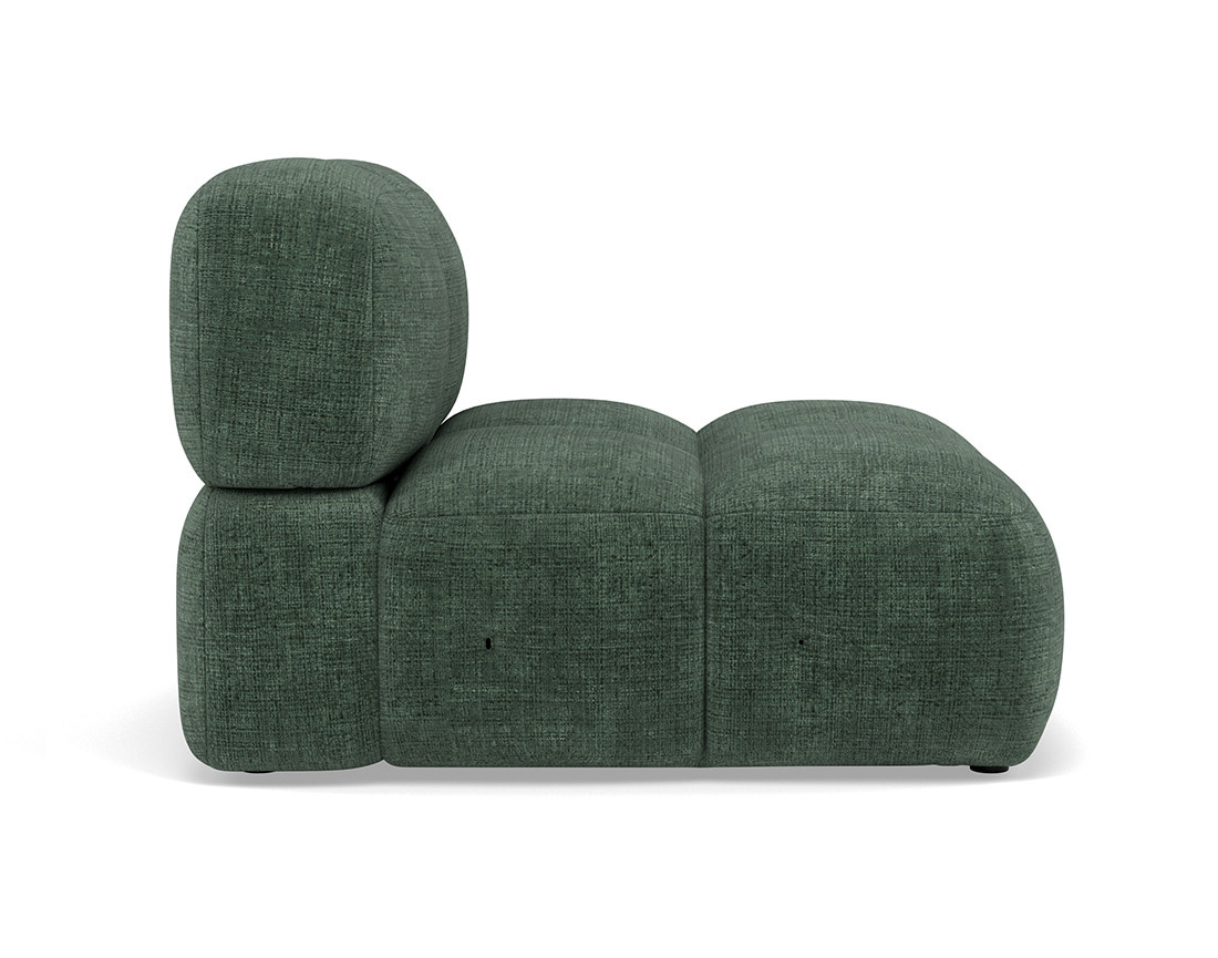 Module d'assise sans accoudoir en velours texturé Grace