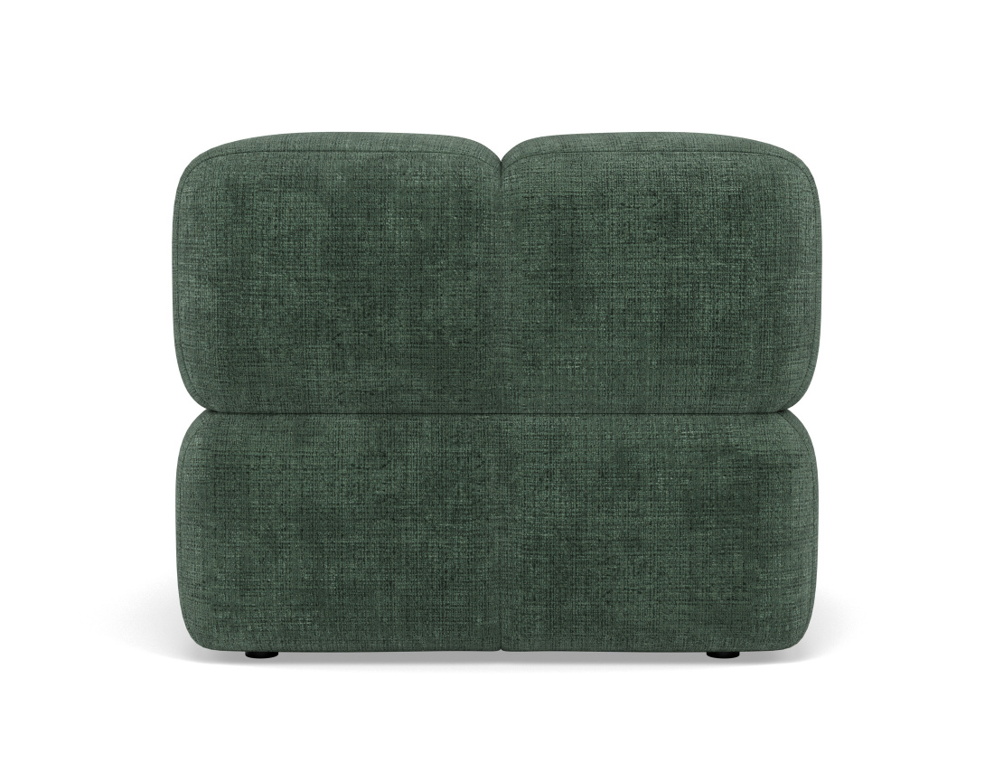 Module d'assise sans accoudoir en velours texturé Grace