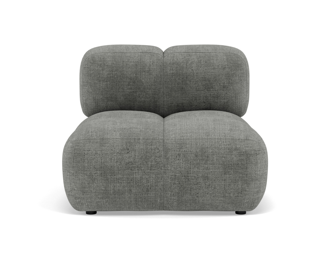 Module d'assise sans accoudoir en velours texturé Grace Module d'assise sans accoudoir en velours texturé Grace