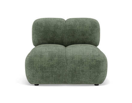 Module d'assise sans accoudoir en velours texturé Grace