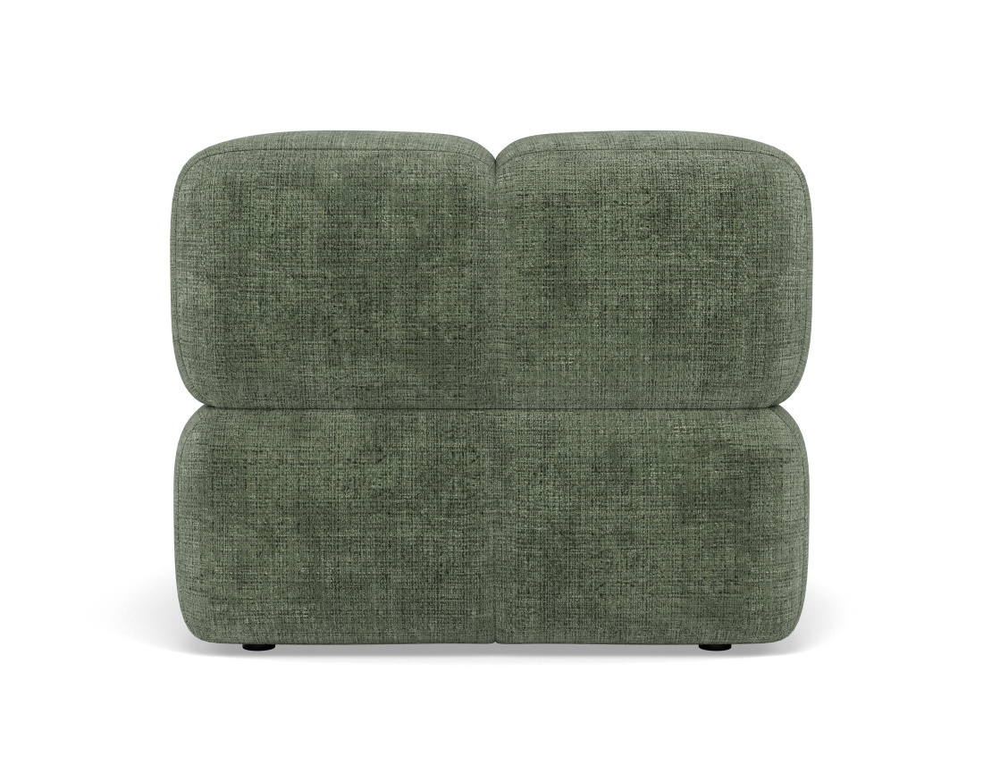 Module d'assise sans accoudoir en velours texturé Grace