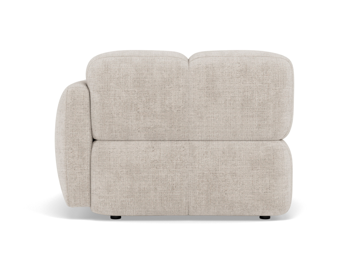 Module d'assise droit en velours texturé Grace