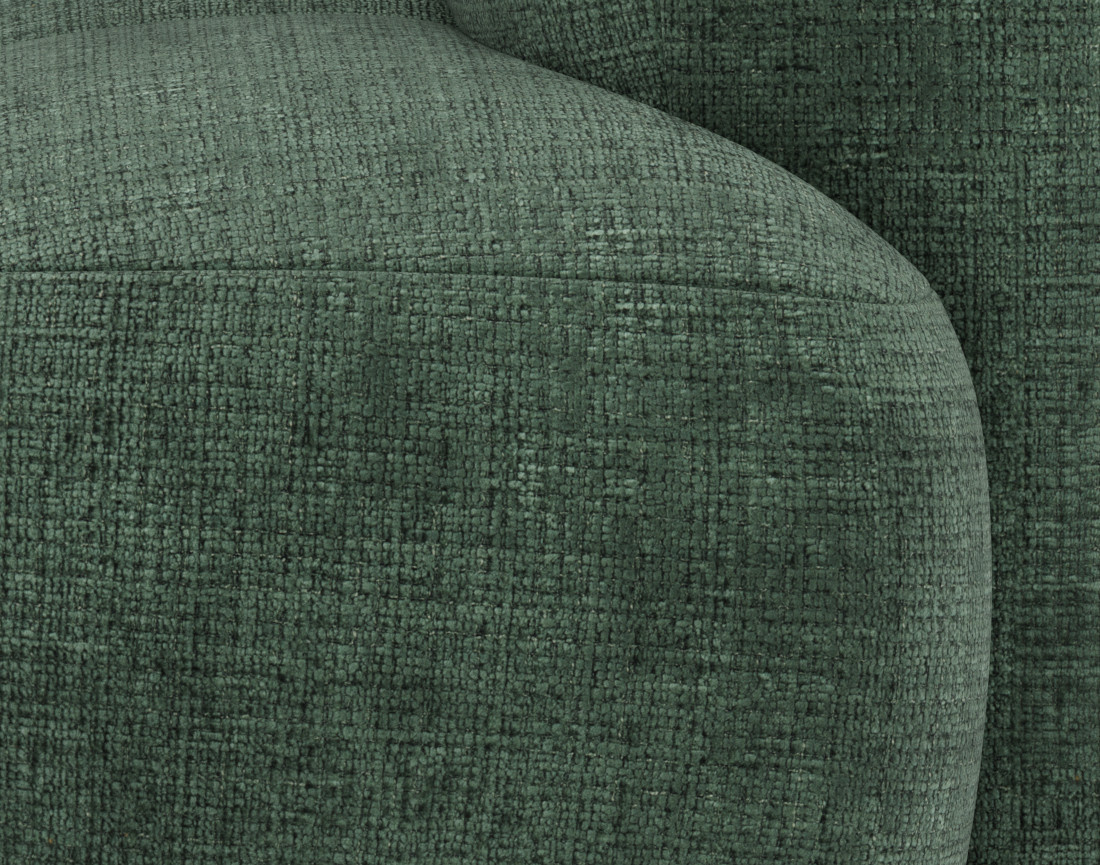 Module d'assise droit en velours texturé Grace