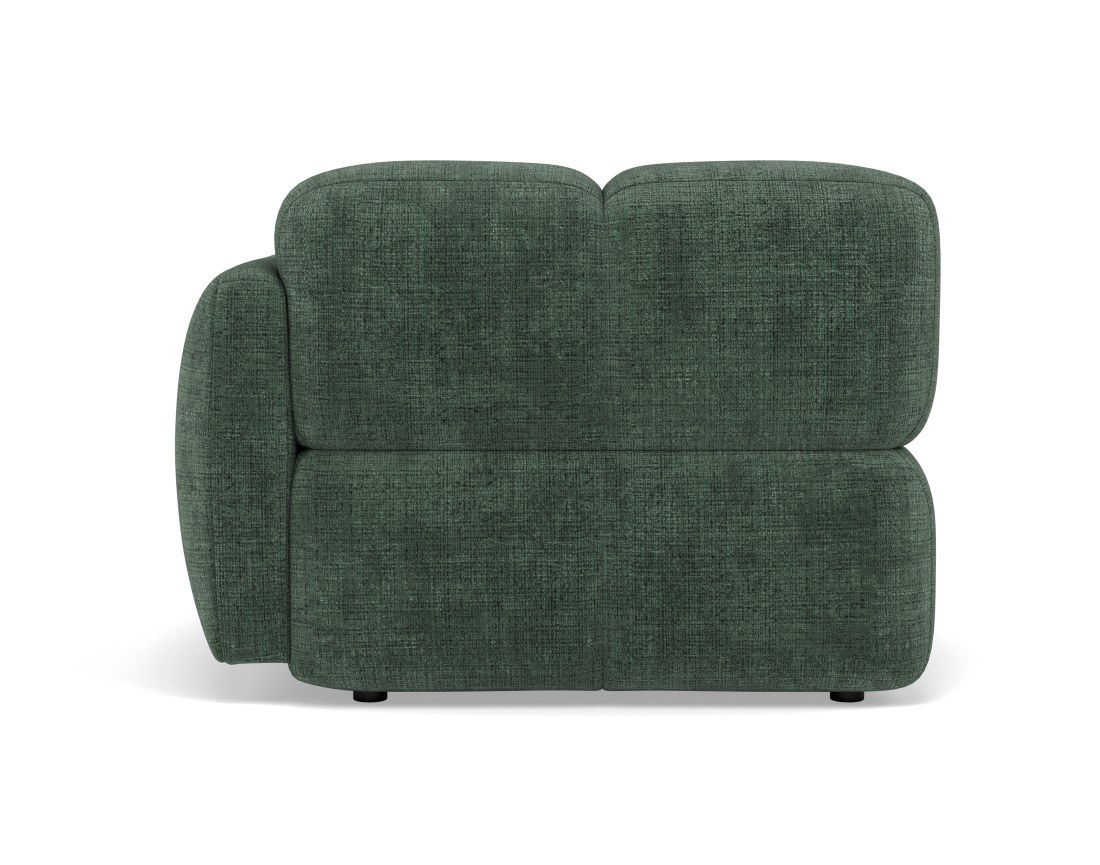 Module d'assise droit en velours texturé Grace