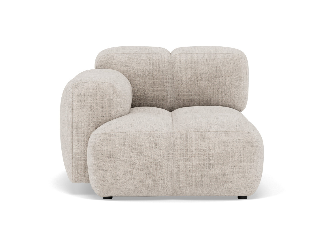 Module d'assise gauche en velours texturé Grace