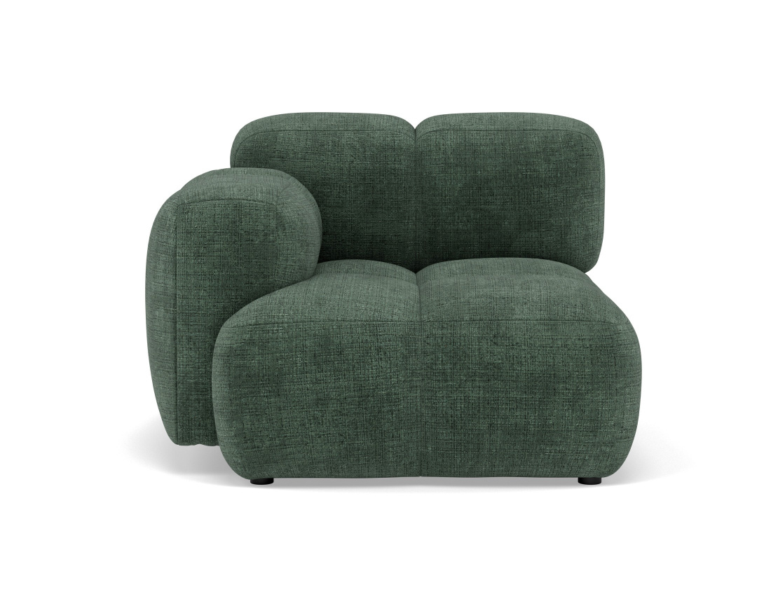 Module d'assise gauche en velours texturé Grace