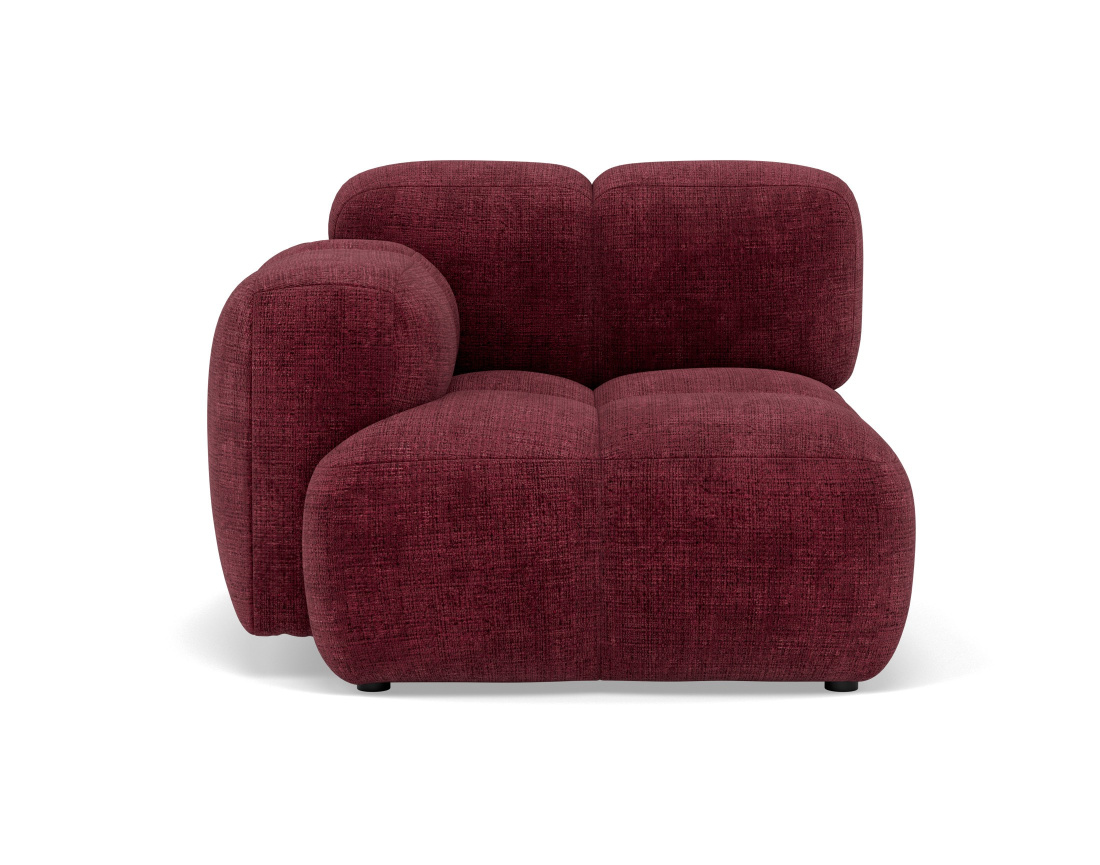 Module d'assise gauche en velours texturé Grace