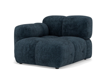 Module d'assise gauche en velours texturé Grace