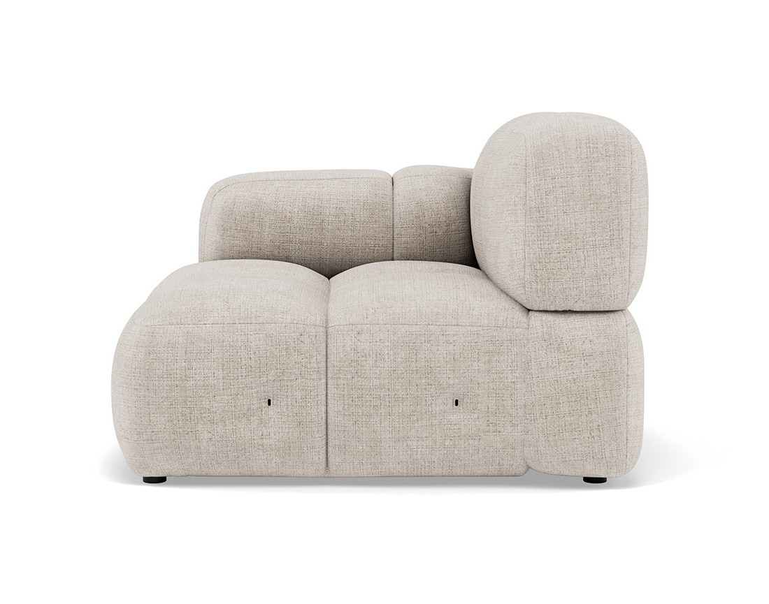 Module d'assise gauche en velours texturé Grace