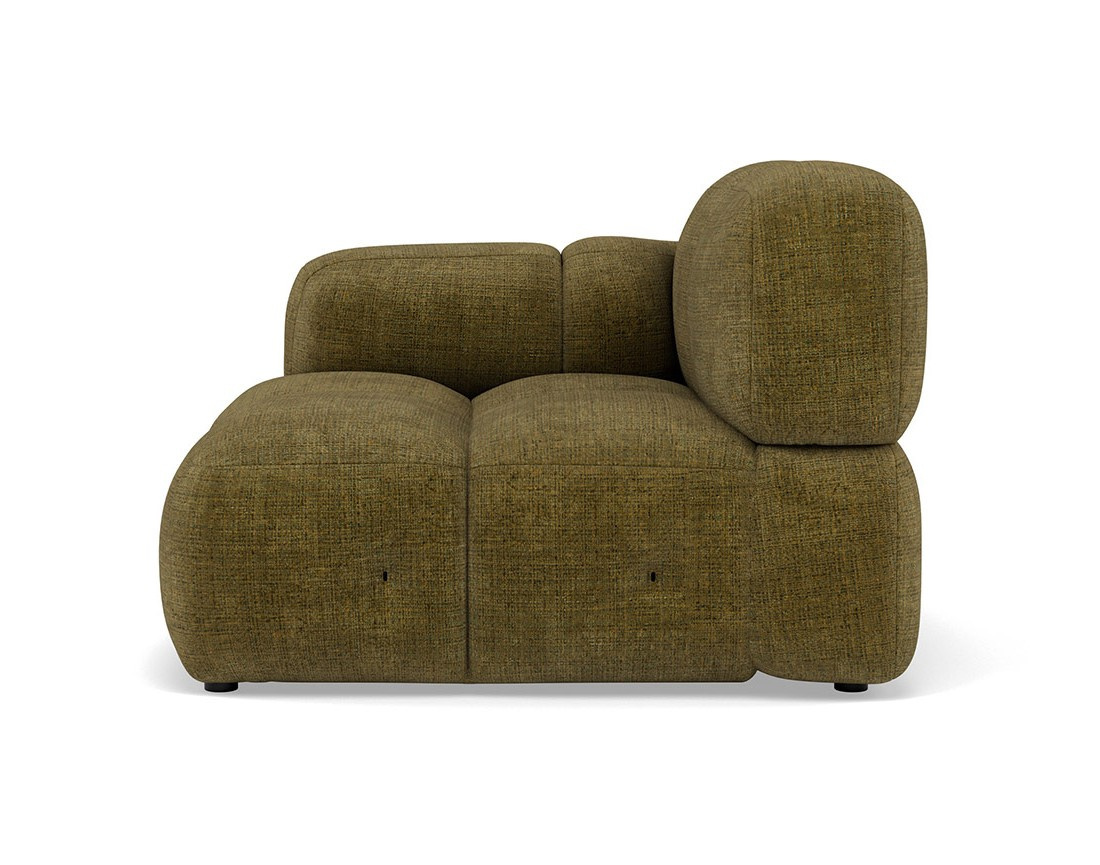 Module d'assise gauche en velours texturé Grace