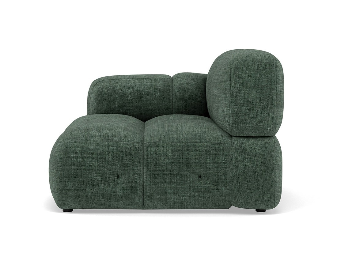 Module d'assise gauche en velours texturé Grace