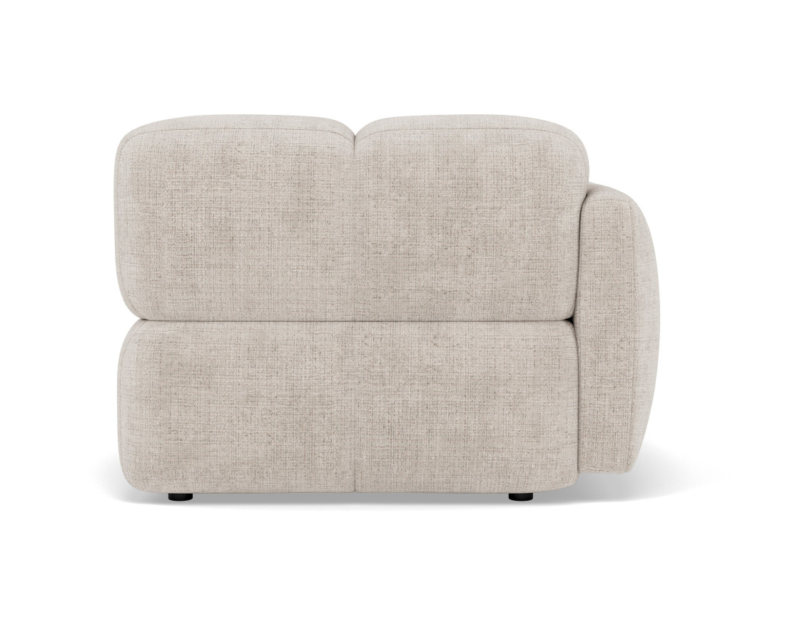 Module d'assise gauche en velours texturé Grace