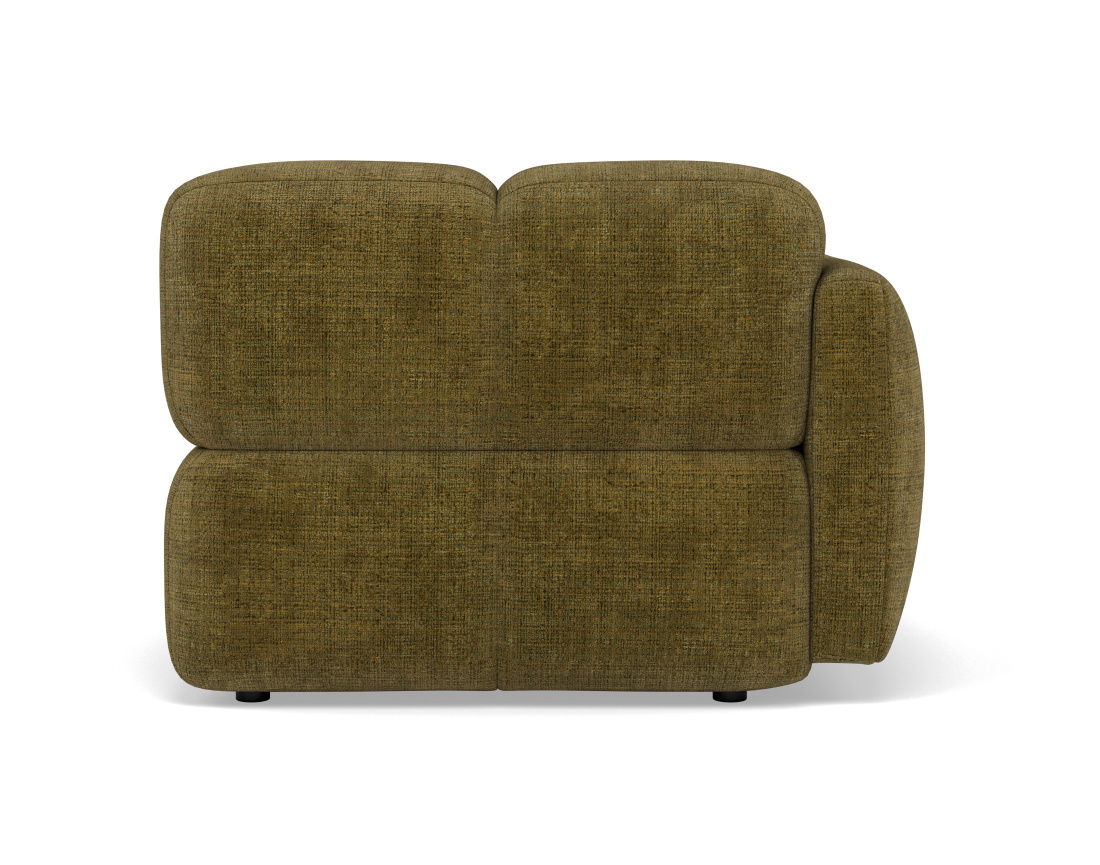 Module d'assise gauche en velours texturé Grace