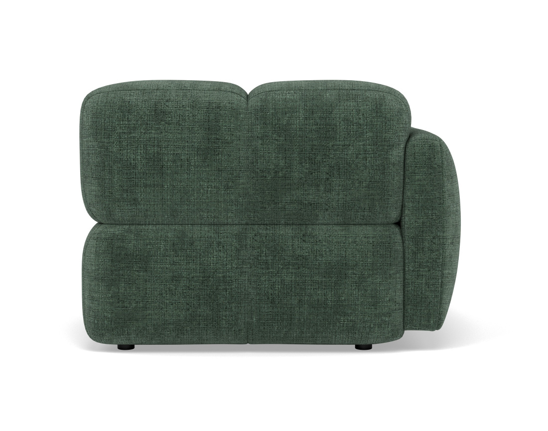 Module d'assise gauche en velours texturé Grace