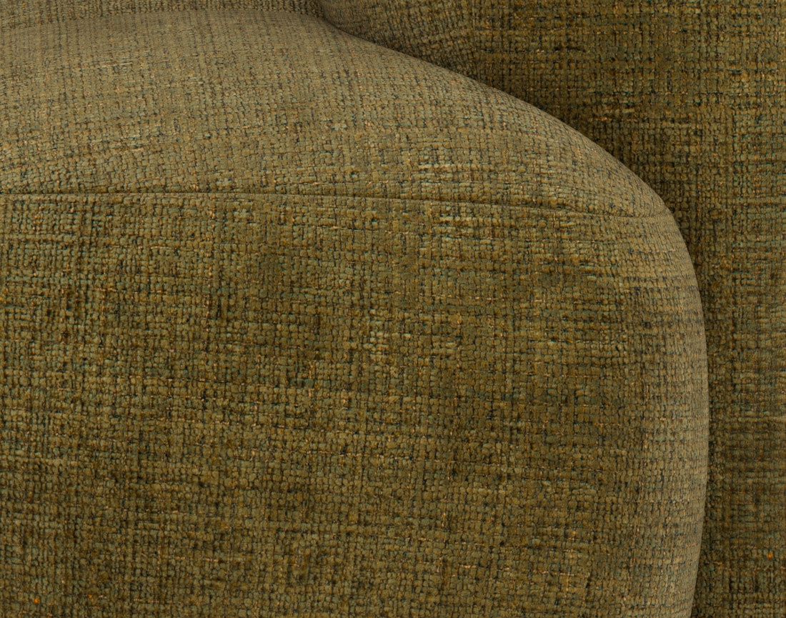 Module d'assise gauche en velours texturé Grace