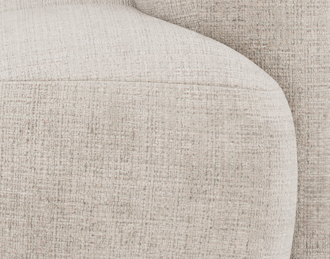 Module d'assise gauche en velours texturé Grace