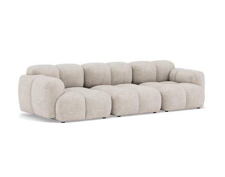 Canapé modulable 3 places en velours texturé Grace