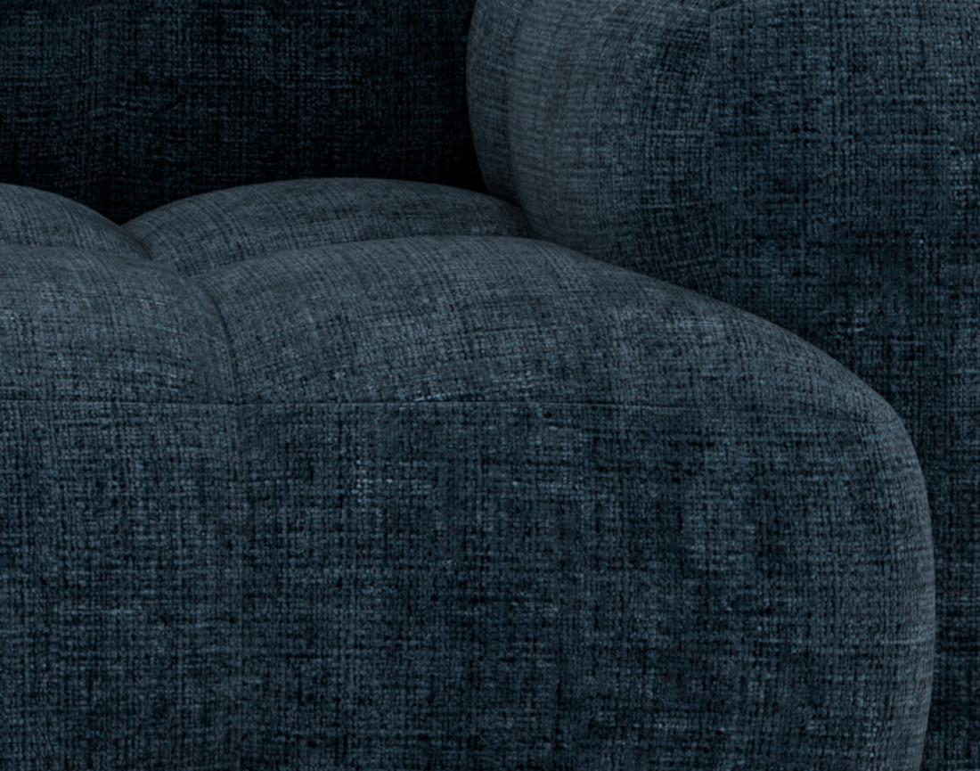 Canapé modulable 3 places en velours texturé Grace