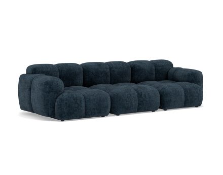 Canapé modulable 3 places en velours texturé Grace