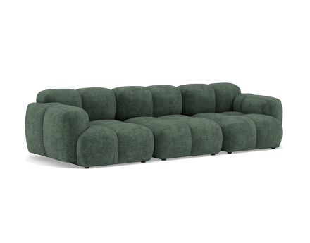 Canapé modulable 3 places en velours texturé Grace