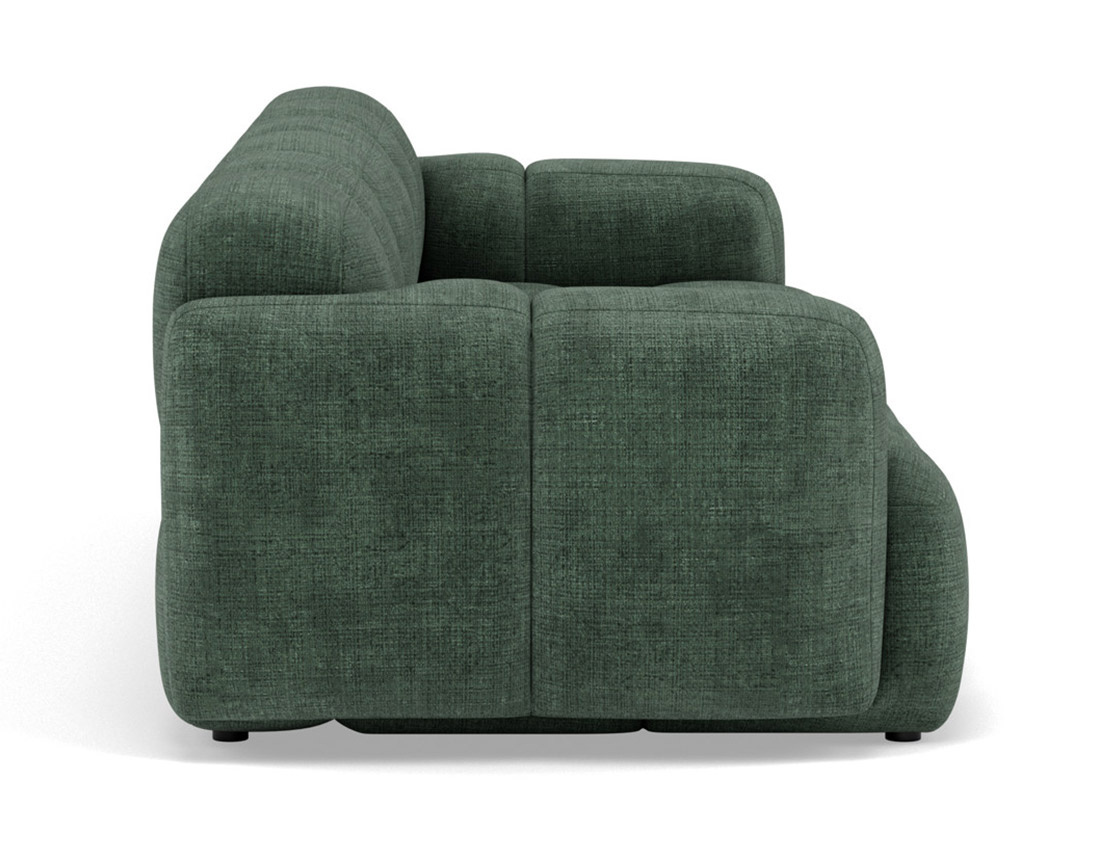 Canapé modulable 3 places en velours texturé Grace