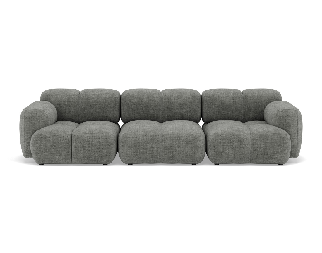 Canapé modulable 3 places en velours texturé Grace Canapé modulable 3 places en velours texturé Grace