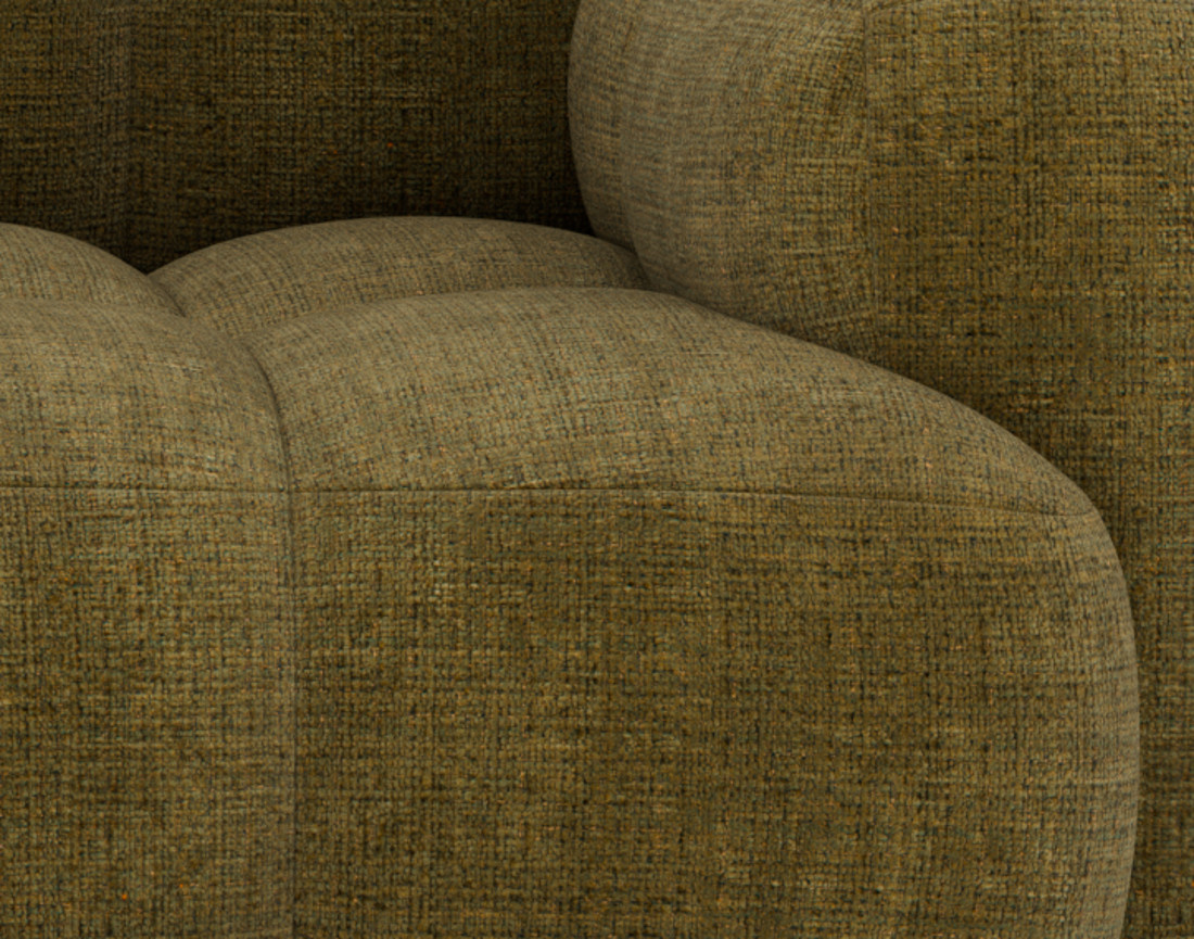 Canapé modulable 3 places en velours texturé Grace