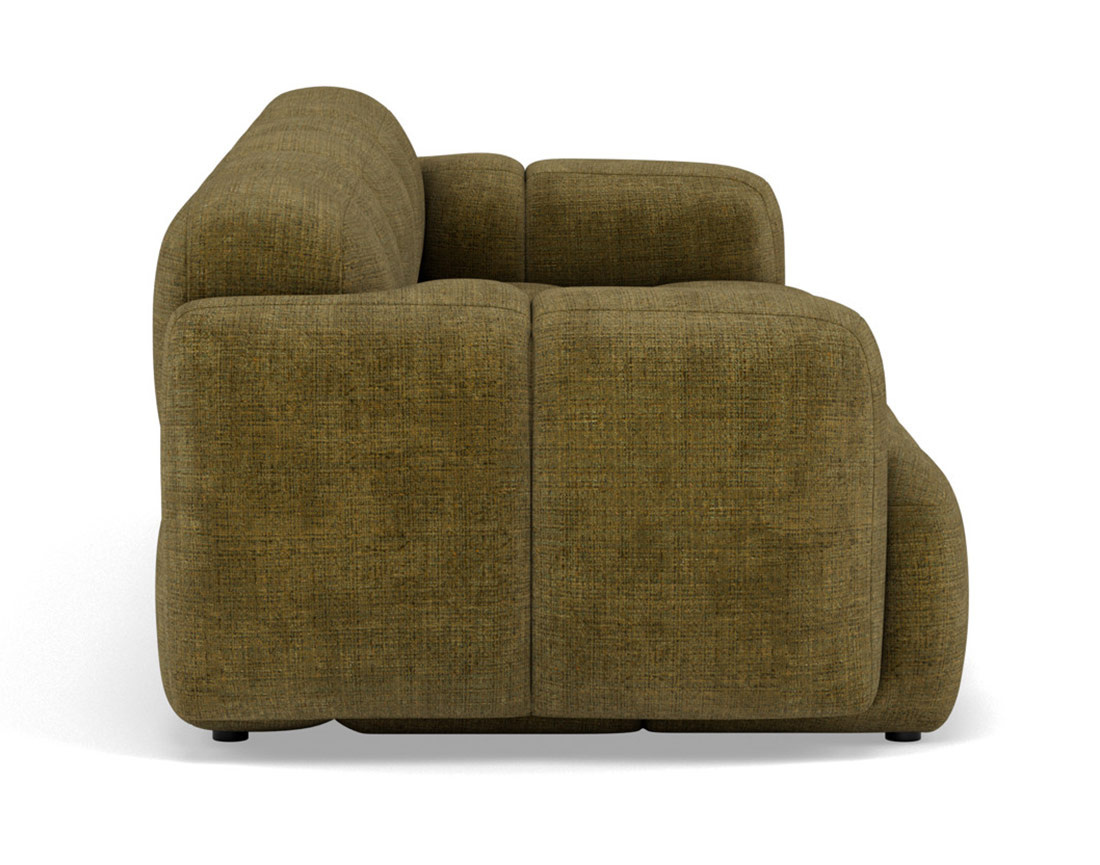 Canapé modulable 3 places en velours texturé Grace