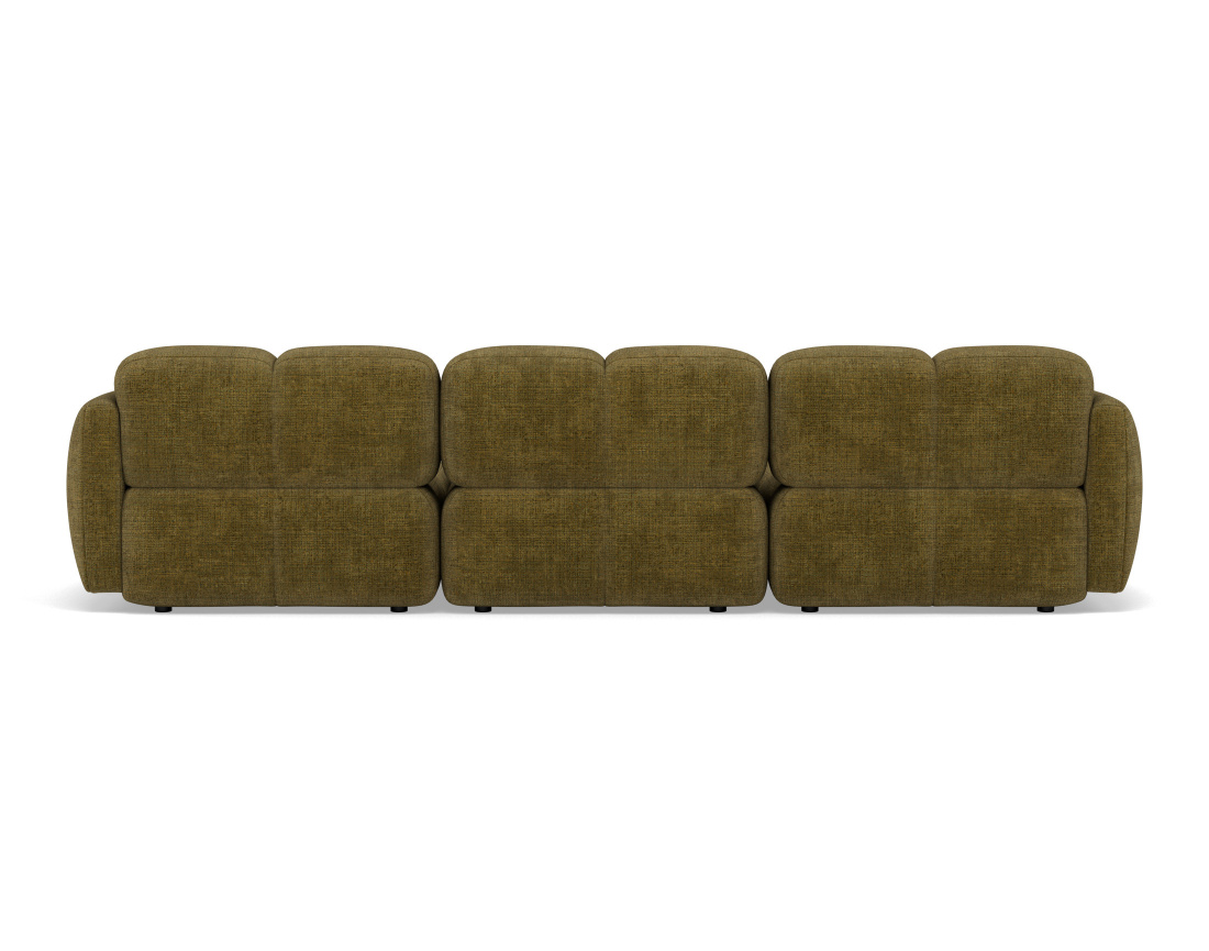 Canapé modulable 3 places en velours texturé Grace