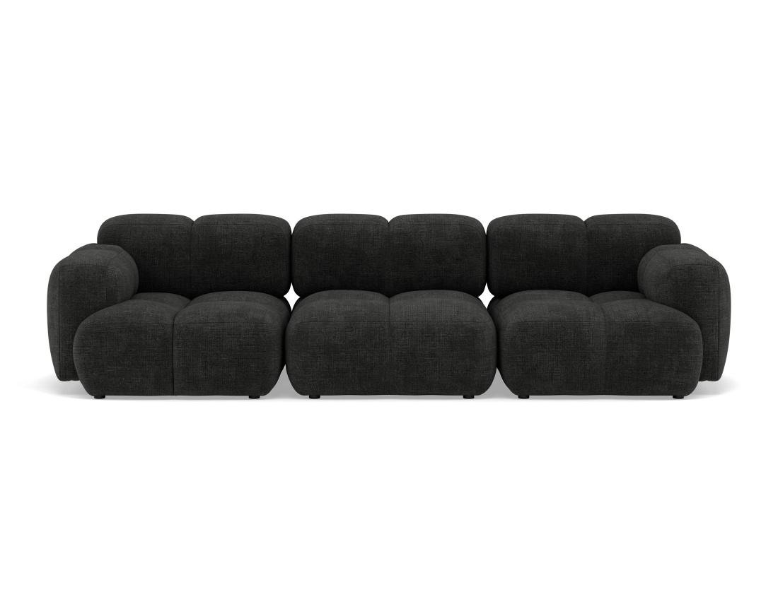 Canapé modulable 3 places en velours texturé Grace
