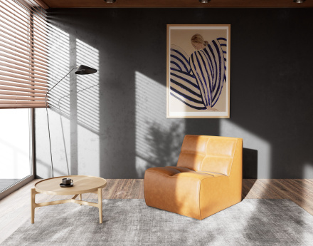 Module d'assise sans accoudoir en simili Alya