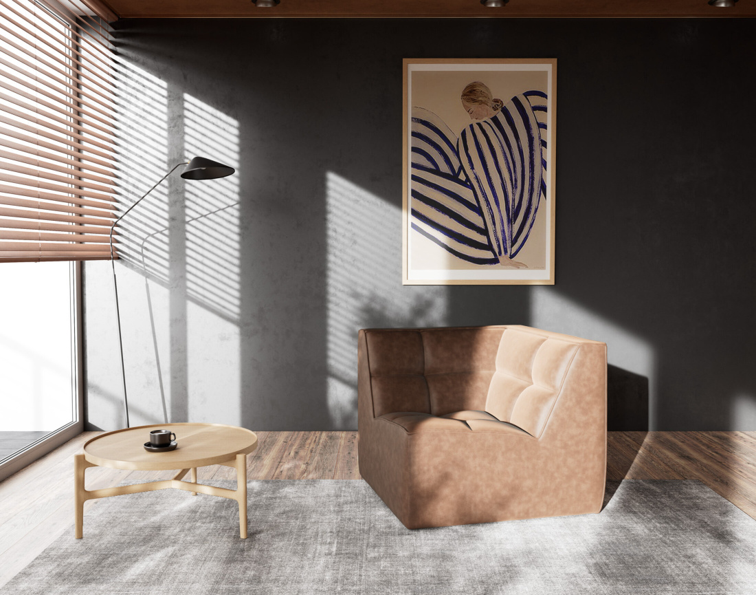 Module d'angle en simili Alya