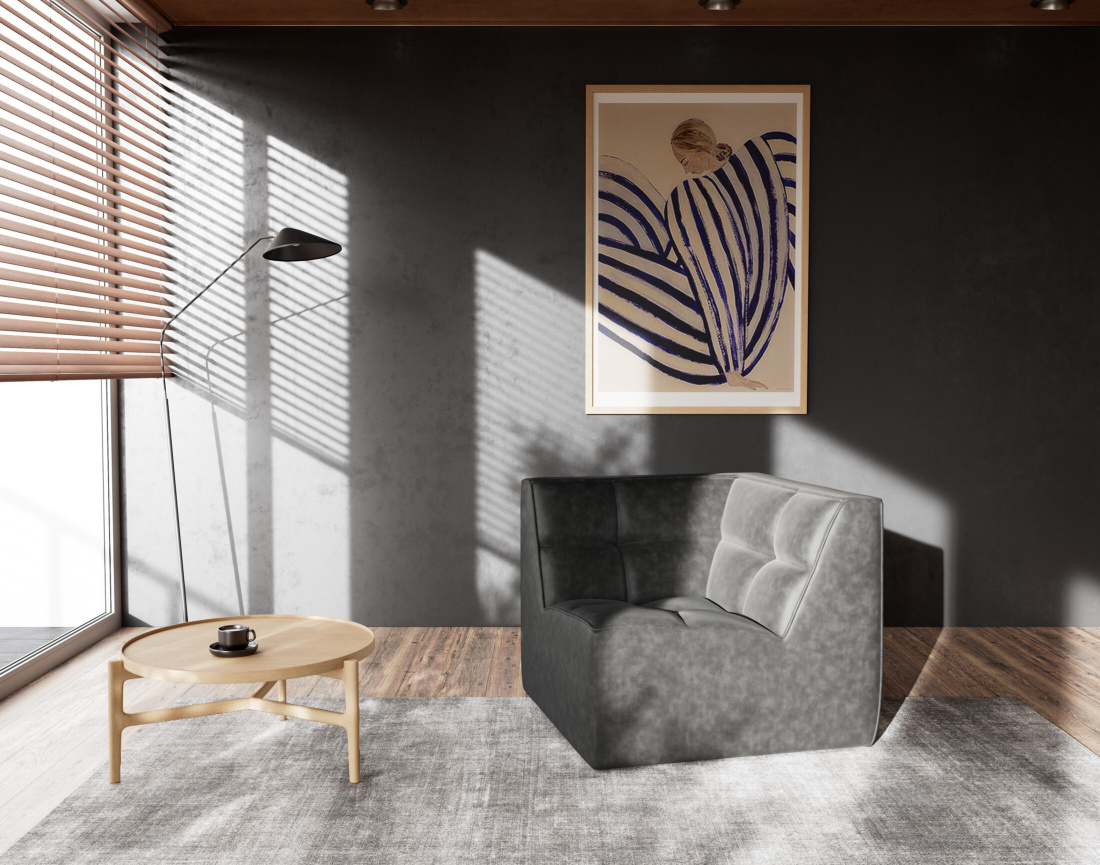 Module d'angle en simili Alya