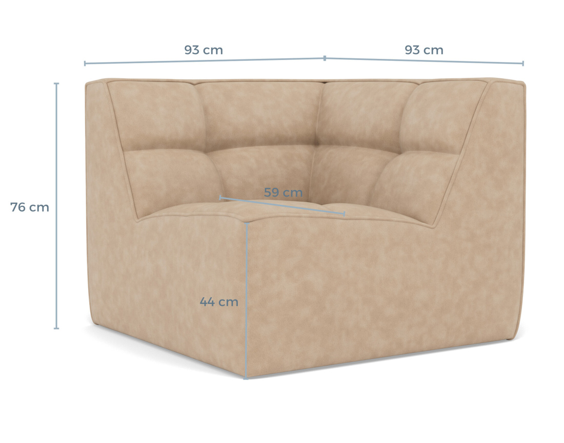 Module d'angle en simili Alya