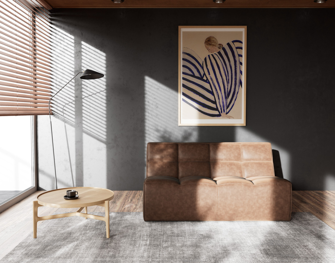 Canapé 2 places en simili Alya