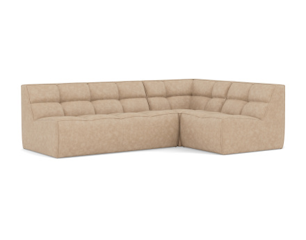 Canapé modulable d'angle réversible 4 places en simili Alya