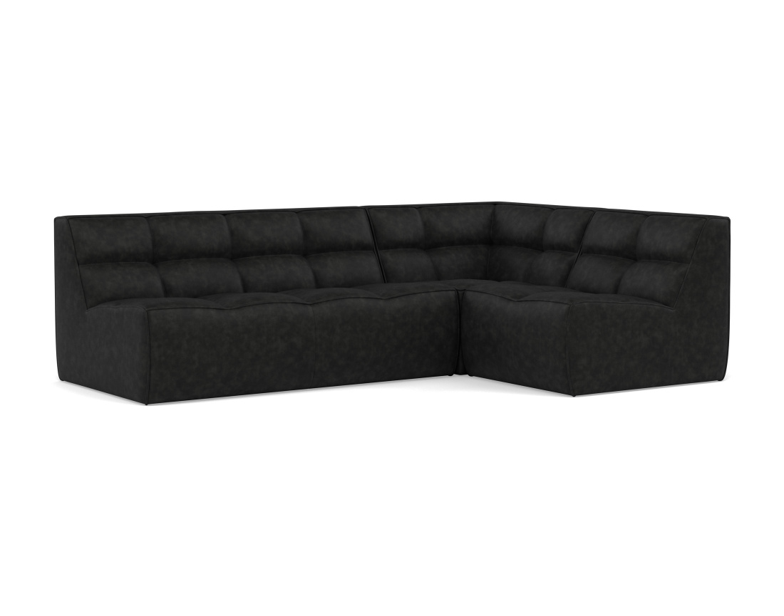 Canapé modulable d'angle réversible 4 places en simili Alya