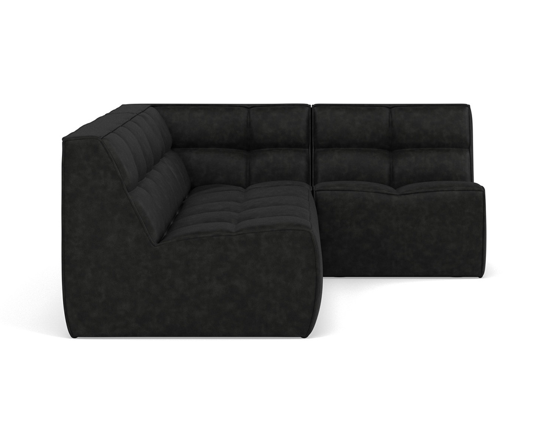 Canapé modulable d'angle réversible 4 places en simili Alya