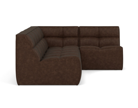 Canapé modulable d'angle réversible 4 places en simili Alya