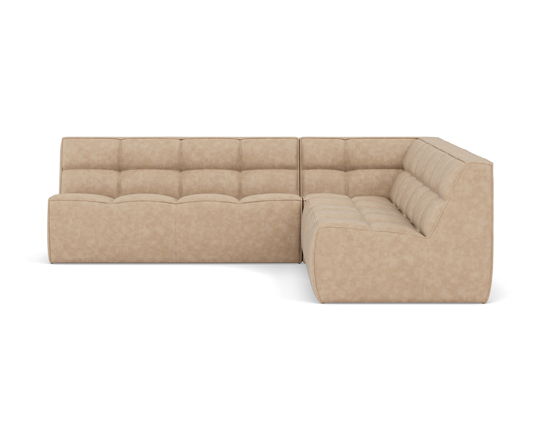 Canapé modulable d'angle réversible 5 places en simili Alya Canapé modulable d'angle réversible 5 places en simili Alya