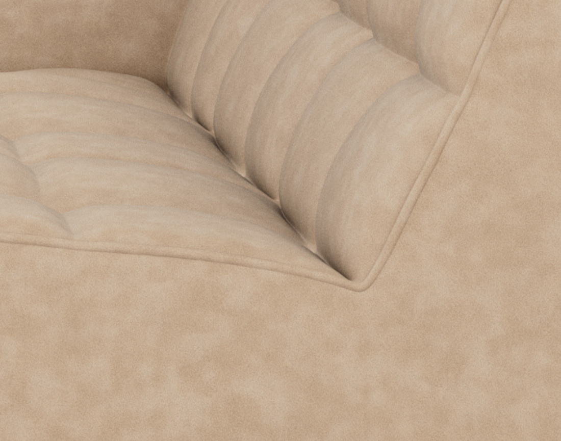 Canapé modulable d'angle réversible 5 places en simili Alya Canapé modulable d'angle réversible 5 places en simili Alya