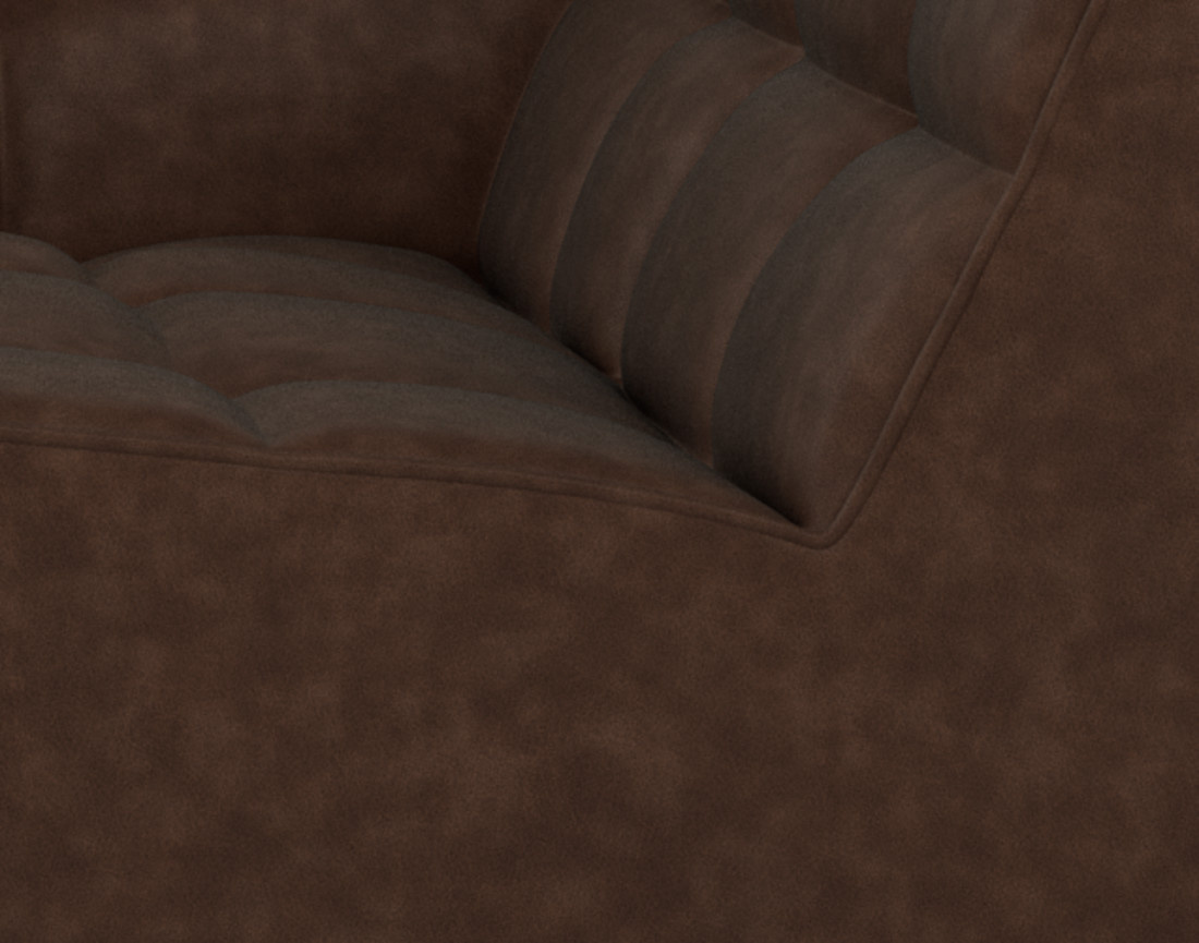 Canapé modulable panoramique 7 places en simili Alya