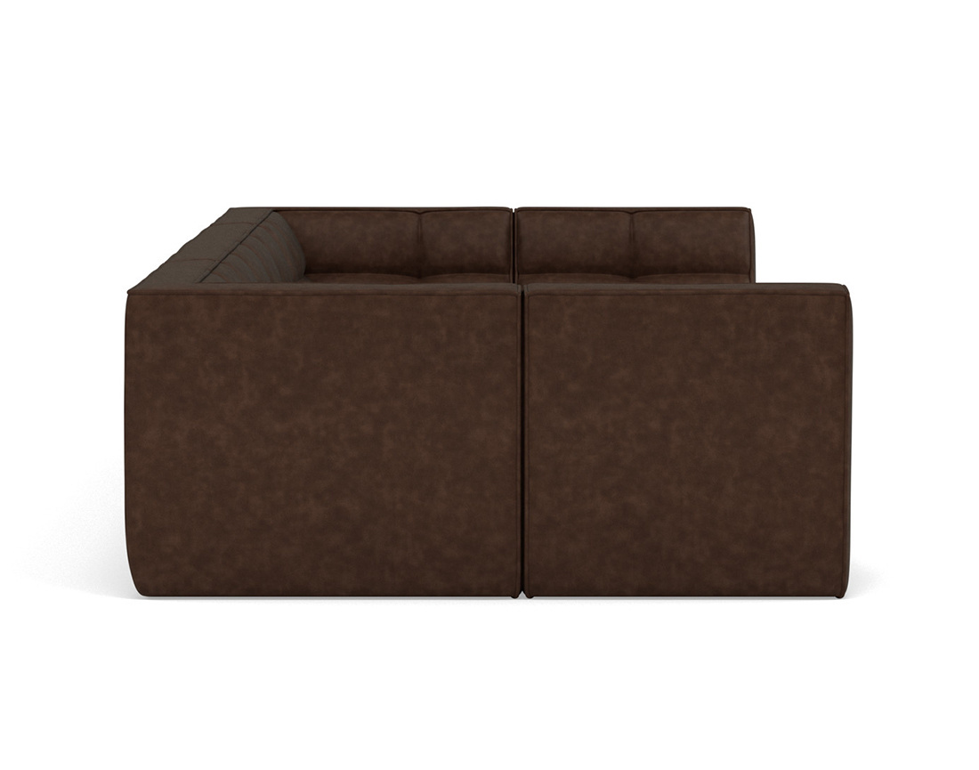 Canapé modulable panoramique 7 places en simili Alya